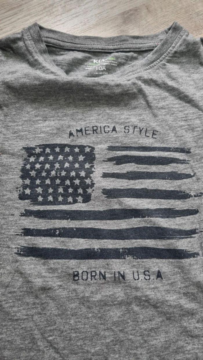 T-shirt usa gris - photo numéro 2