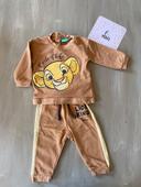 Ensemble Disney Le Roi Lion sweat et pantalon, 6 mois