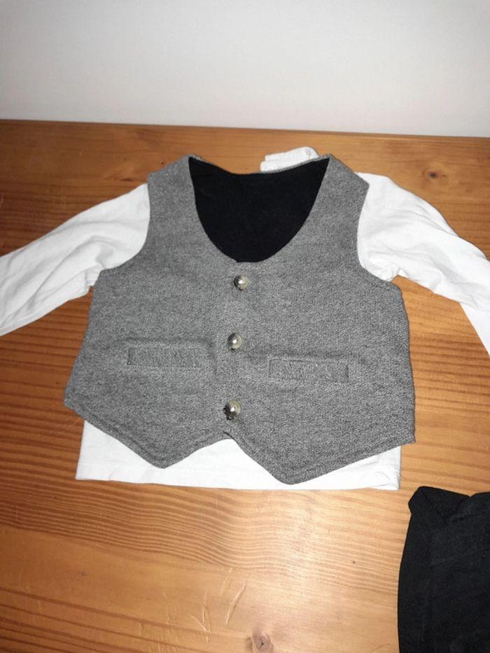 ensemble 3 pièces tee shirt pantalon et gilet 18mois Mes Petits Cailloux - photo numéro 4