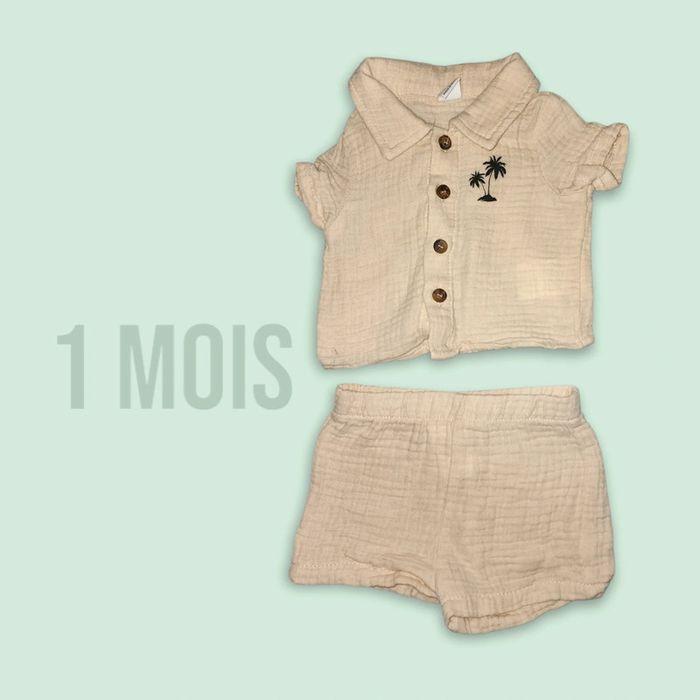 Ensemble chemise garçon beige - photo numéro 1