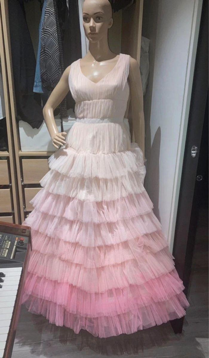 Robe naf naf taille 34 rose dégradée portée une fois - photo numéro 1