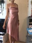 Robe longue corail pastel