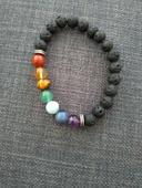 Bracelet Pierres de lave et Chakra