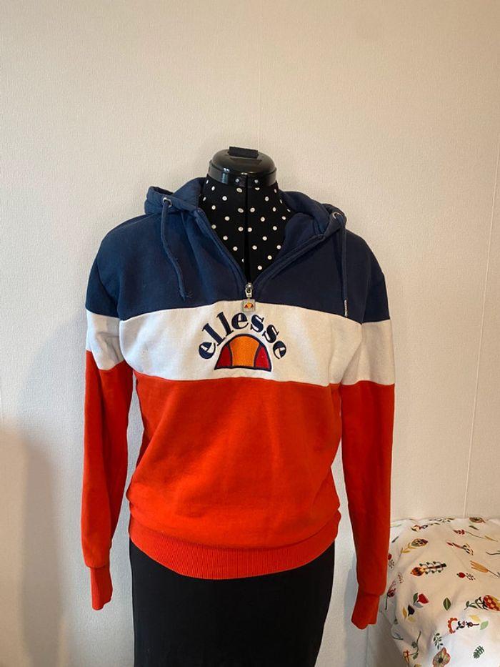 Sweat à capuche tricolore Ellesse taille S / 36 - photo numéro 4