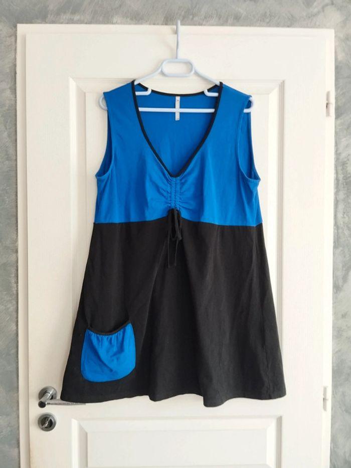 Blouse bleue et noire sans manche T52 Blancheporte - photo numéro 1