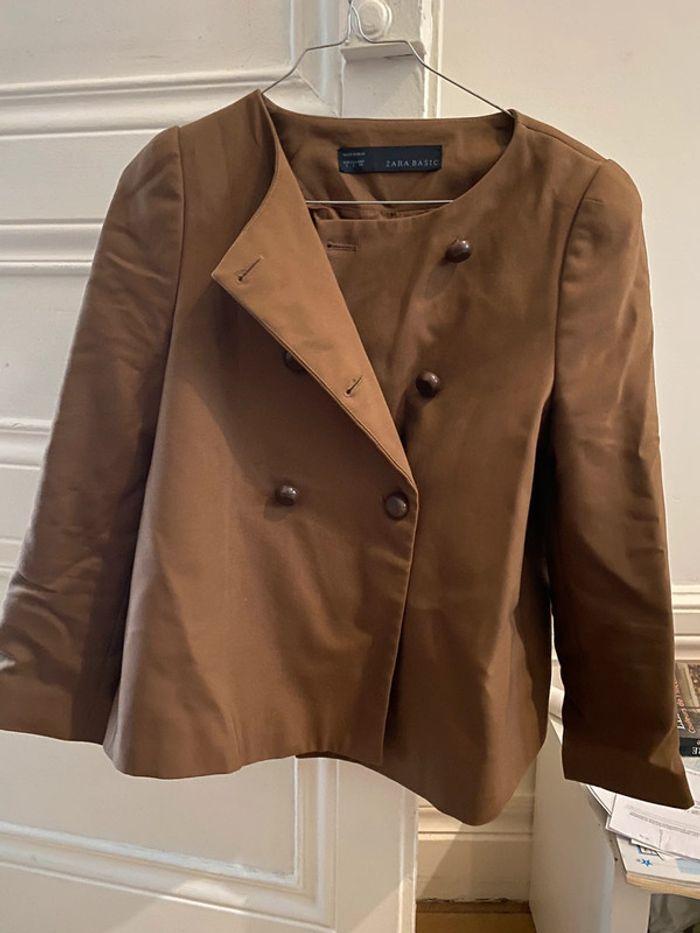 Veste Zara mi saison marron taille S - photo numéro 1