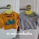 Lot 2 teeshirts manches longues 23 mois 86 cm orchestra