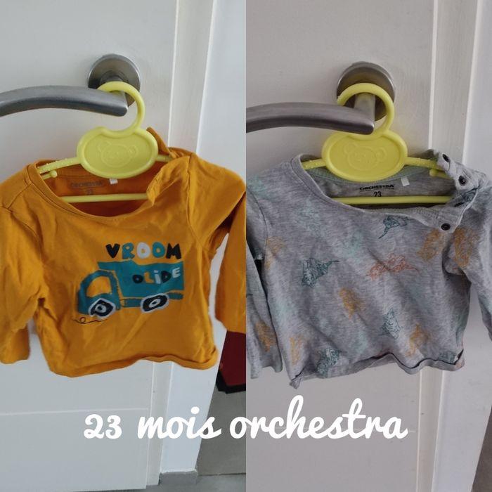 Lot 2 teeshirts manches longues 23 mois 86 cm orchestra - photo numéro 1