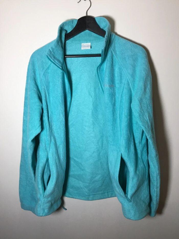 Veste polaire légère pour femme Columbia  bleu turquoise taille L 106 - photo numéro 2