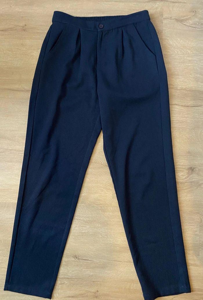 Pantalon chino avec élastique bleu marine Kiabi taille S / 36 - photo numéro 2