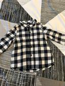 Chemise à carreaux noir et blanc taille 6m