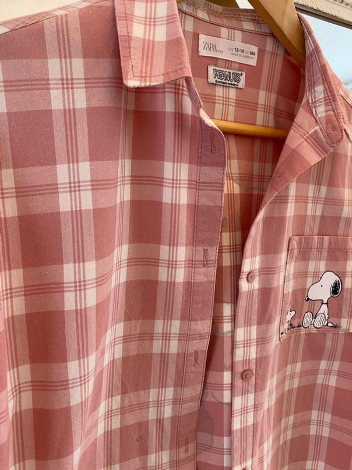 Chemise à carreaux SNOOPY peanuts ZARA 14 ans - photo numéro 6