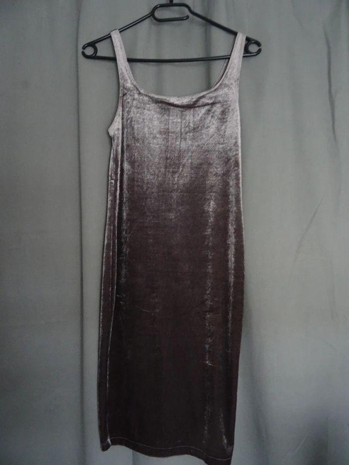 robe longue soirée Zara  gris métallique taille S - photo numéro 1