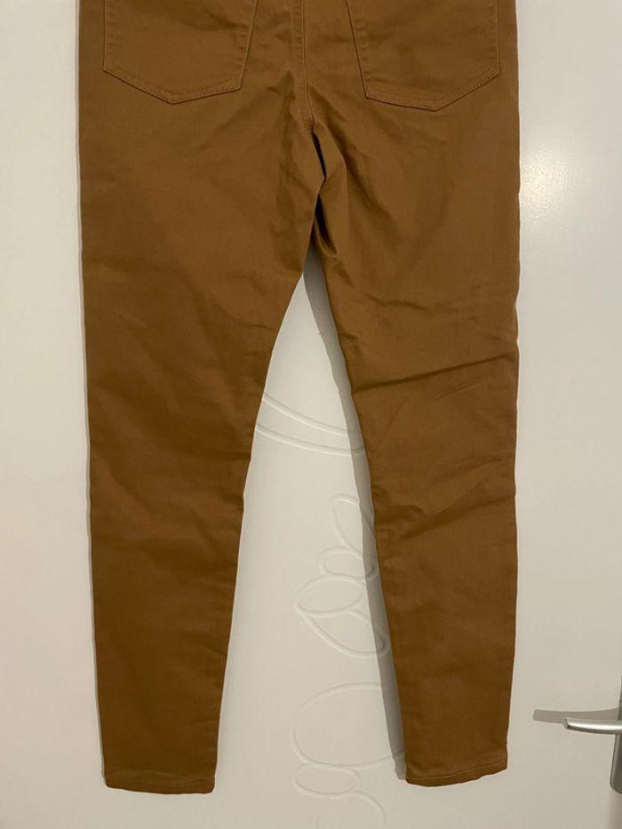 Pantalon camel beige moutarde taille haute coupe skinny neuf denim co taille 40 - photo numéro 6