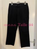 Pantalon chino bleu marine taille haute coupe droite m.e.n.s. Heinecke & Klaproth taille 44