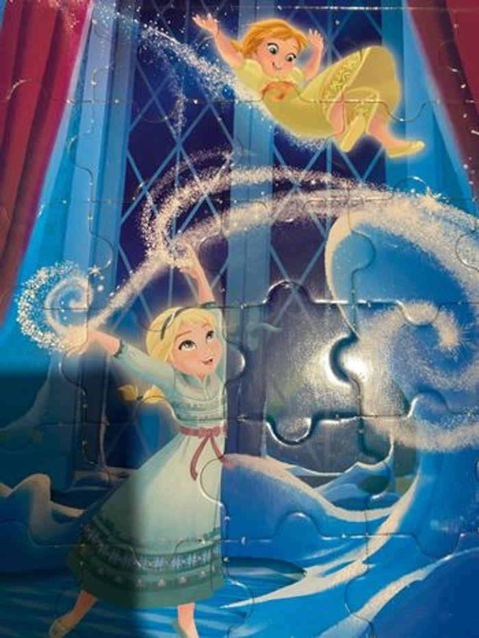 Livre puzzle 5 puzzle 30 pièces reine des neige frozen II Disney - photo numéro 7