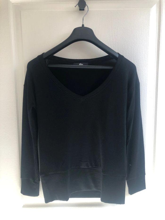 Pull fin noir mim taille 1