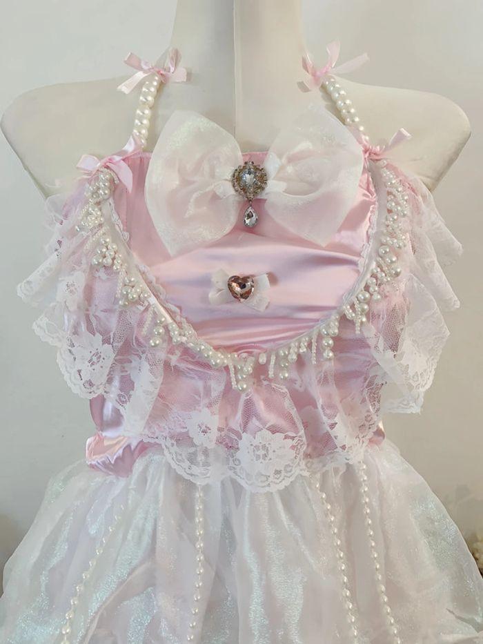 Dress Robe brilliante Pink Princess Lolita Cute Kawaii Manga Anime Cosplay Barbie - photo numéro 7