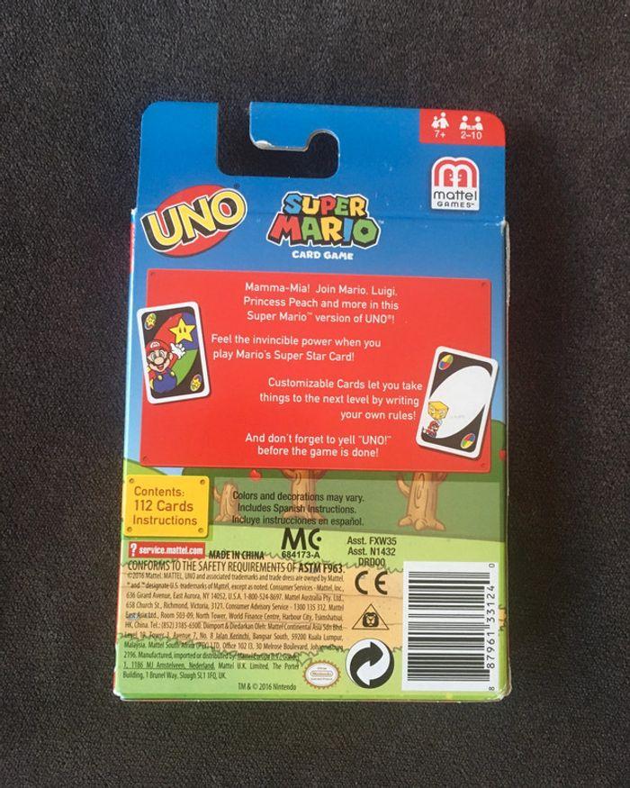 Jeu UNO, édition Super Mario Neuf, Mattel - photo numéro 2