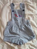 Salopette short bébé 12 mois