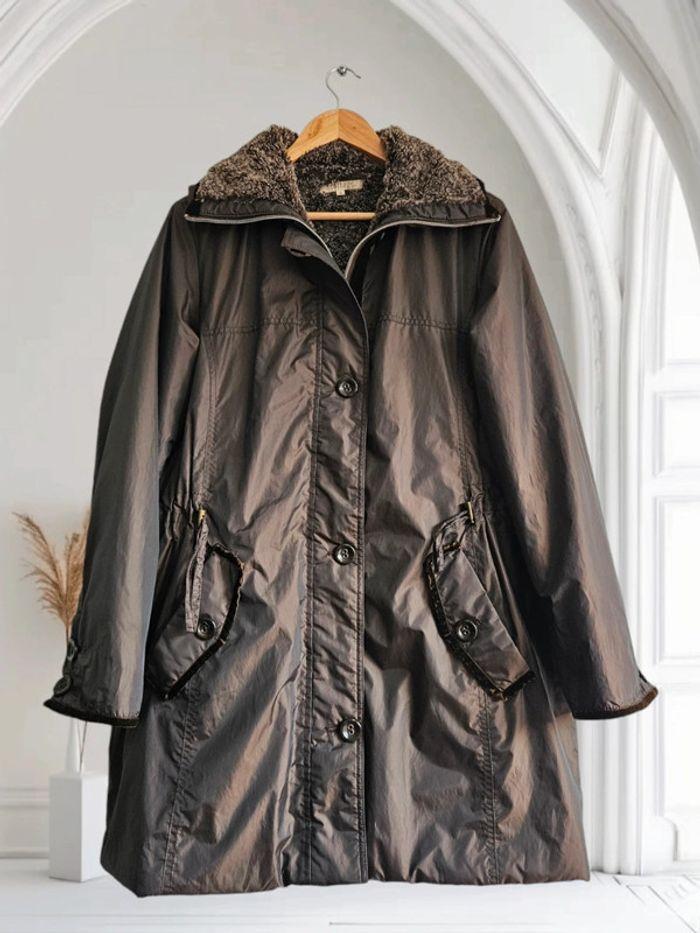 Manteau / parka avec fourrure marron Scottage - photo numéro 1