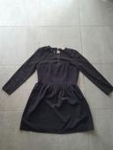 Robe noir effet transparent que manches Mango 40 L