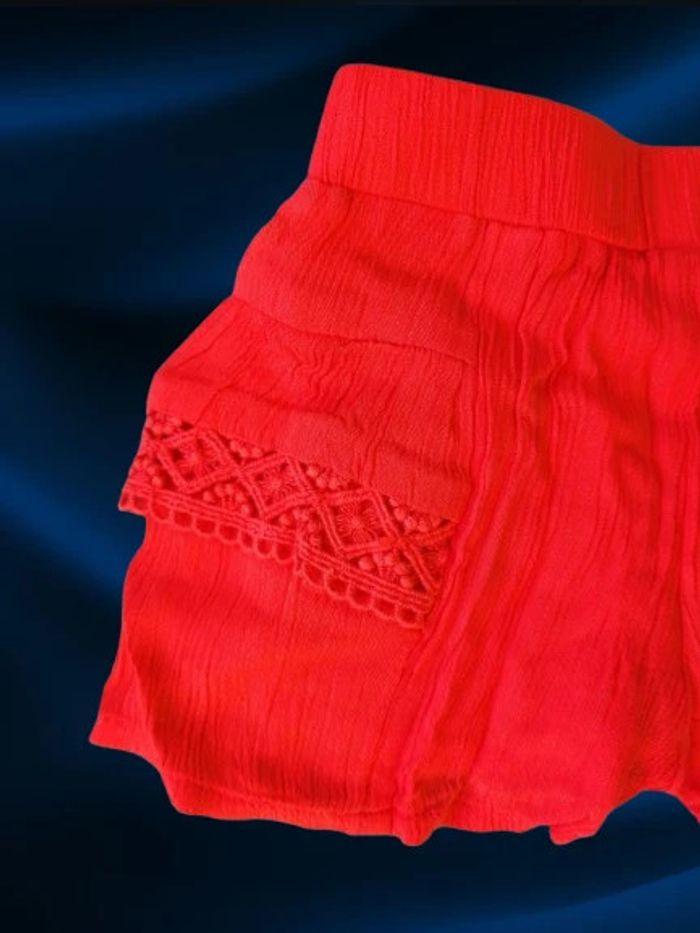 Short IKKS neuf 3 mois rouge orangé - photo numéro 4