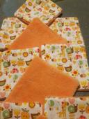 Lingettes lavables bambou  orange