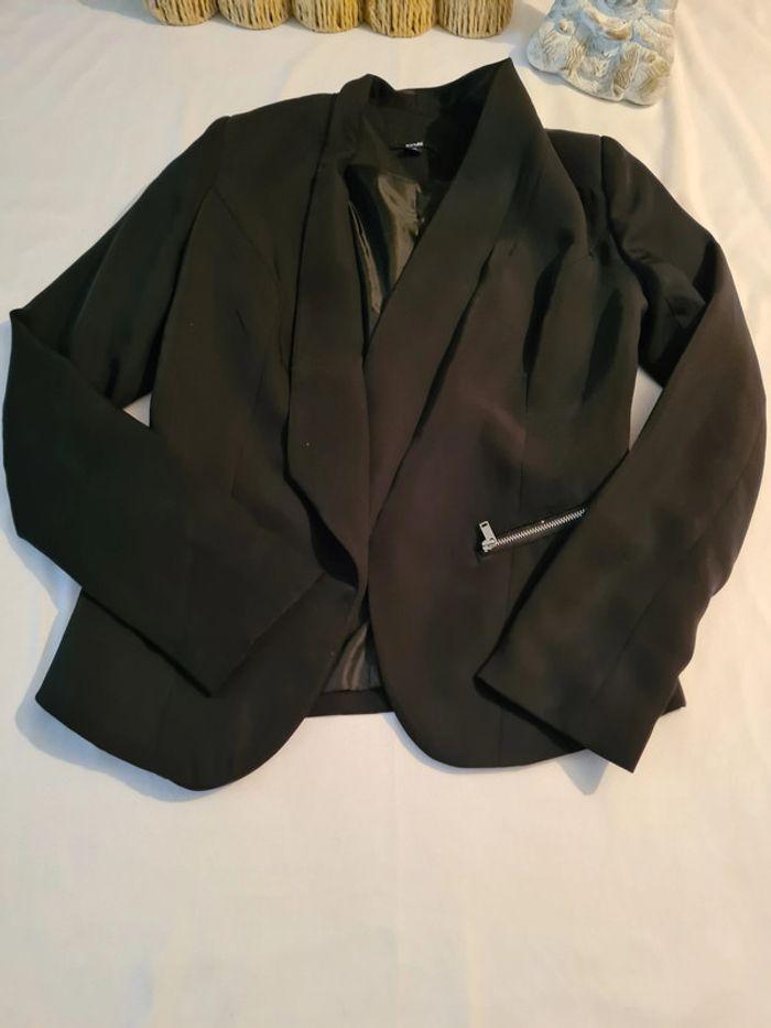 Veste blazer noir avec poche - photo numéro 1