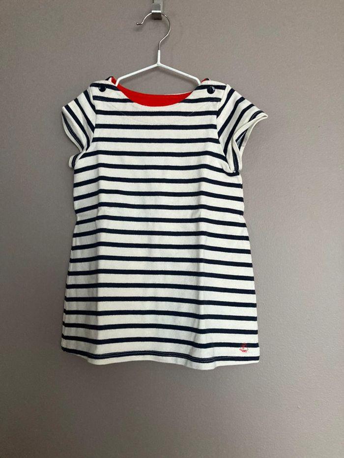 Petit Bateau robe rayée 18 mois - photo numéro 1