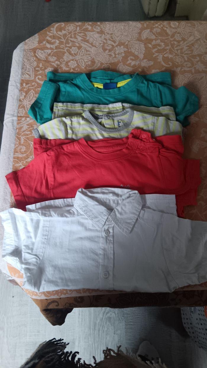 Lot de t-shirts + 1 chemise - photo numéro 1