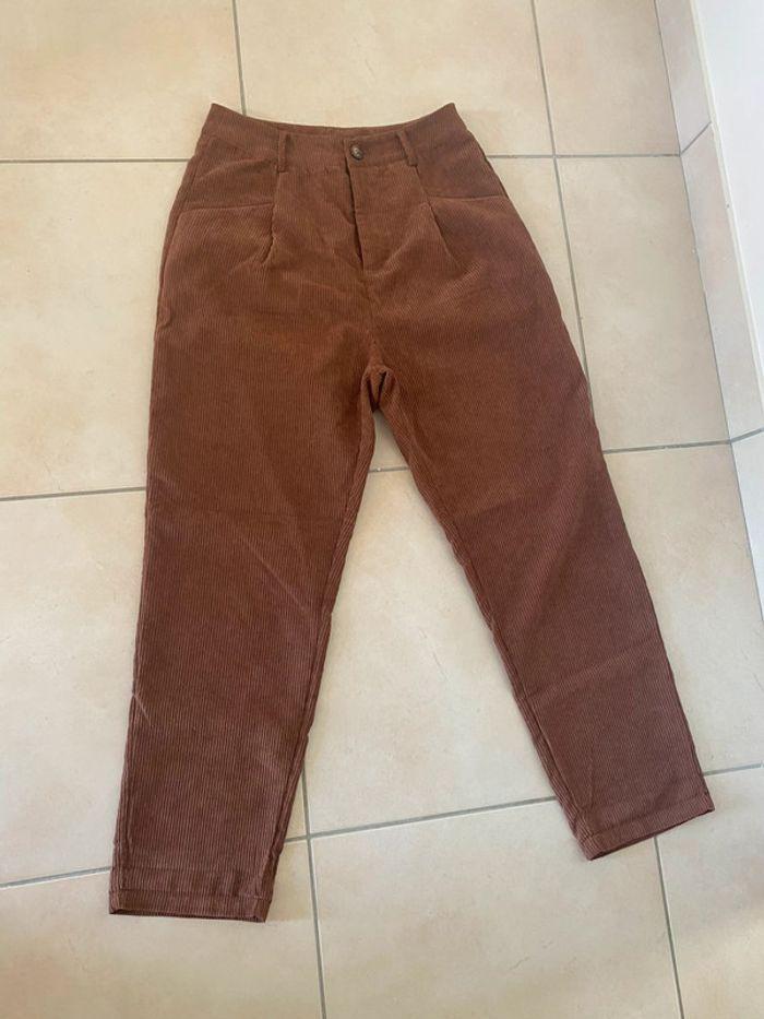 Pantalon velours marron - photo numéro 1