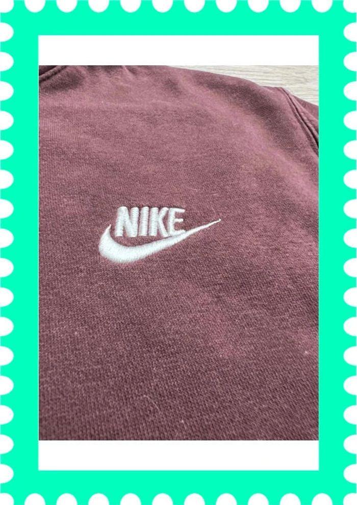 👕 Sweat à capuche Nike logo brodé Marron Taille S 👕 - photo numéro 7