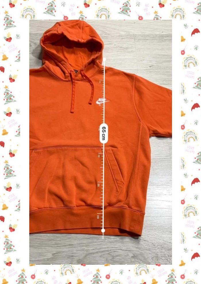 👕 Sweat à capuche Nike logo brodé Orange Taille S 👕 - photo numéro 3