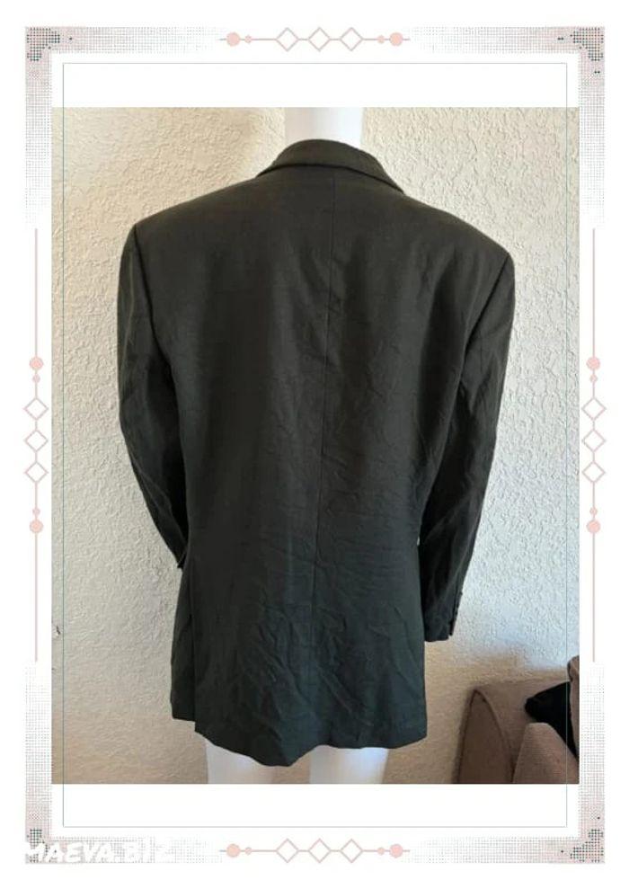 Veste blazer costume vintage 80s vert sapin foncée pure laine Canda taille S - photo numéro 2