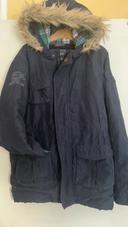 Manteau avec capuche bleu marine Sergent Major 12 ans garçon