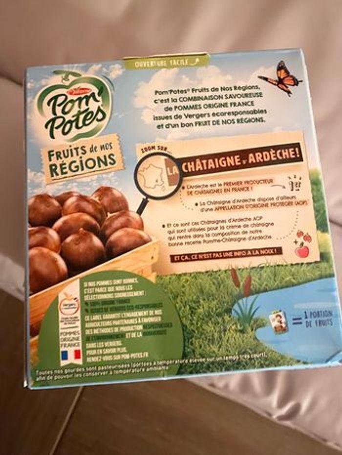 Lot de 8 pom potes andros fruits de nos régions pomme chataigne 8x90g - photo numéro 4