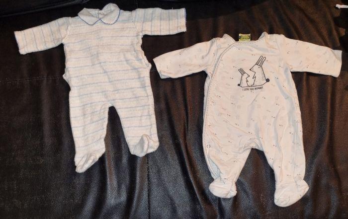 Lot de 2 pyjamas - spécial maternité - 1 mois - photo numéro 2