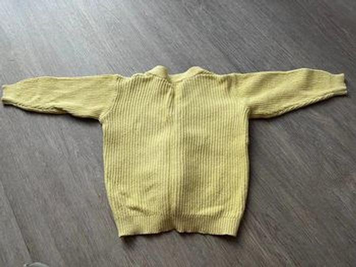 Gilet style cardigan jaune pâle 2-3 ans TEX - photo numéro 3