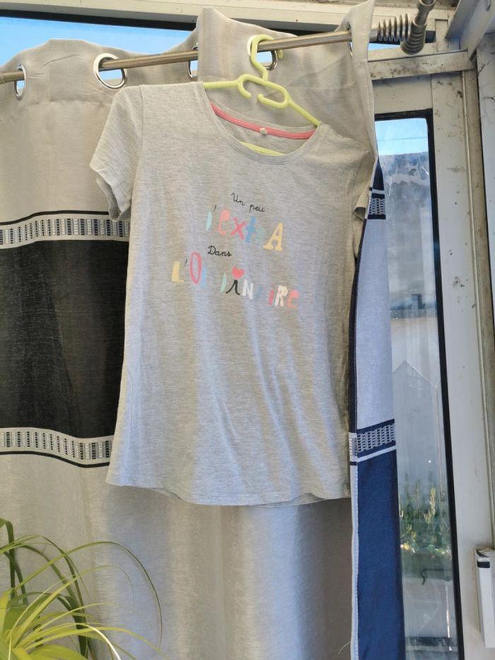 Tee shirt Etam taille S gris chiné - photo numéro 1