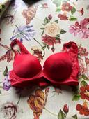 Soutien gorge rouge sapph dentelle push up