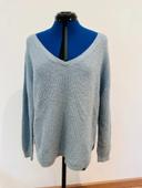 Pull col en V turquoise- Bonobo- taille M