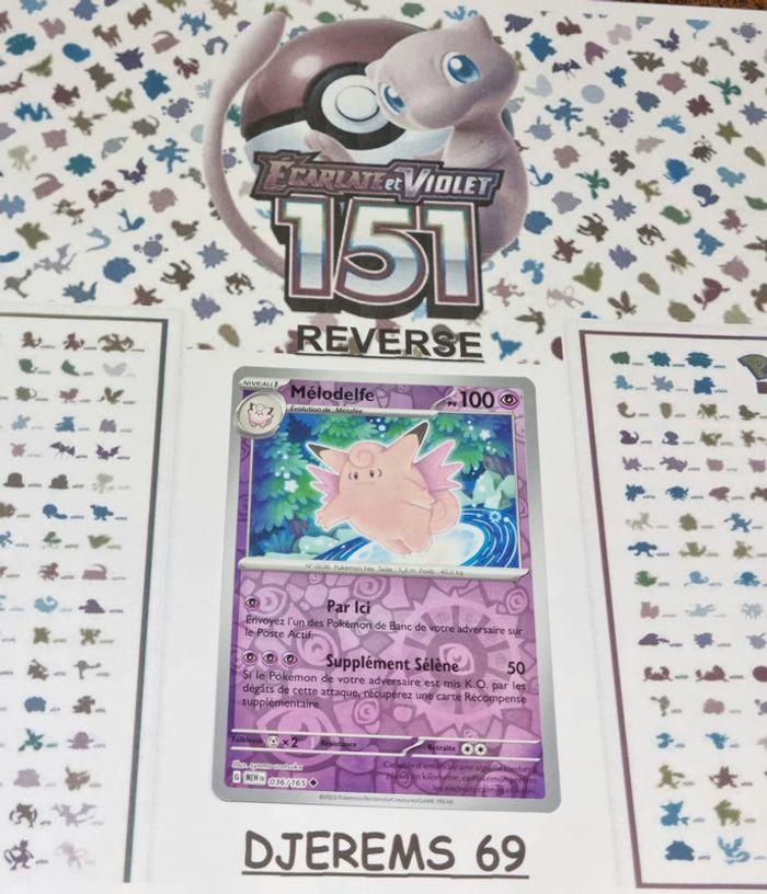 Carte Pokémon Melodelfe 036/165 Reverse EV3.5 Mew Pokemon 151 Neuf