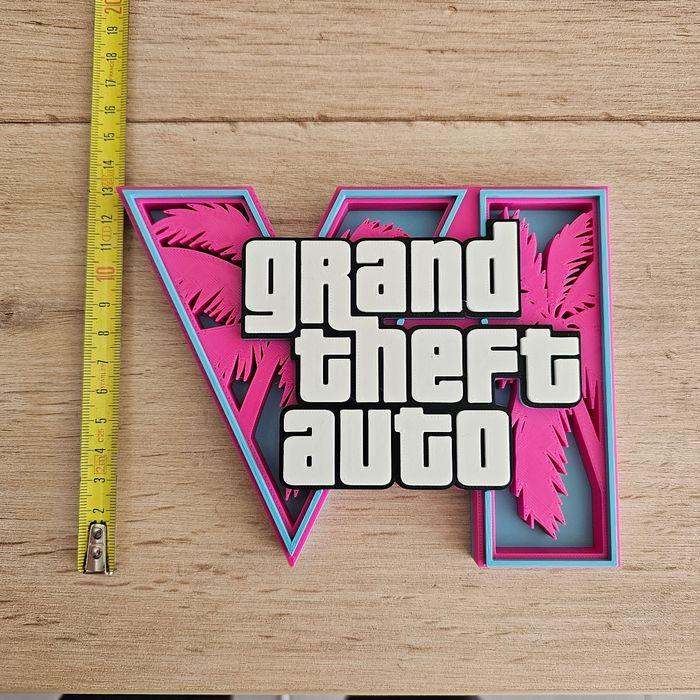 Figurine logo GTA grand theft auto 17x13cm FanArt - photo numéro 6