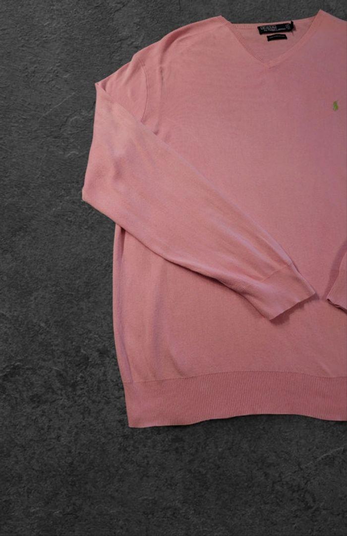 Pull POLO Ralph Lauren Rose Pima Cotton XXL Logo Brodé - photo numéro 4