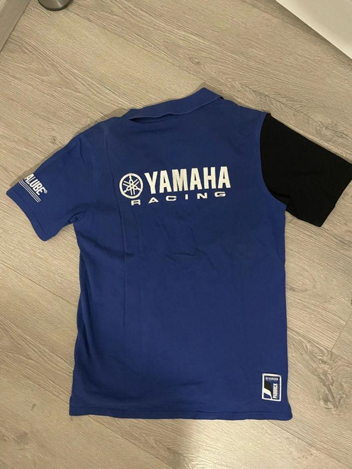 T-shirt polo à manches courtes de moto bleu noir et blanc Yamaha racing taille M - photo numéro 8