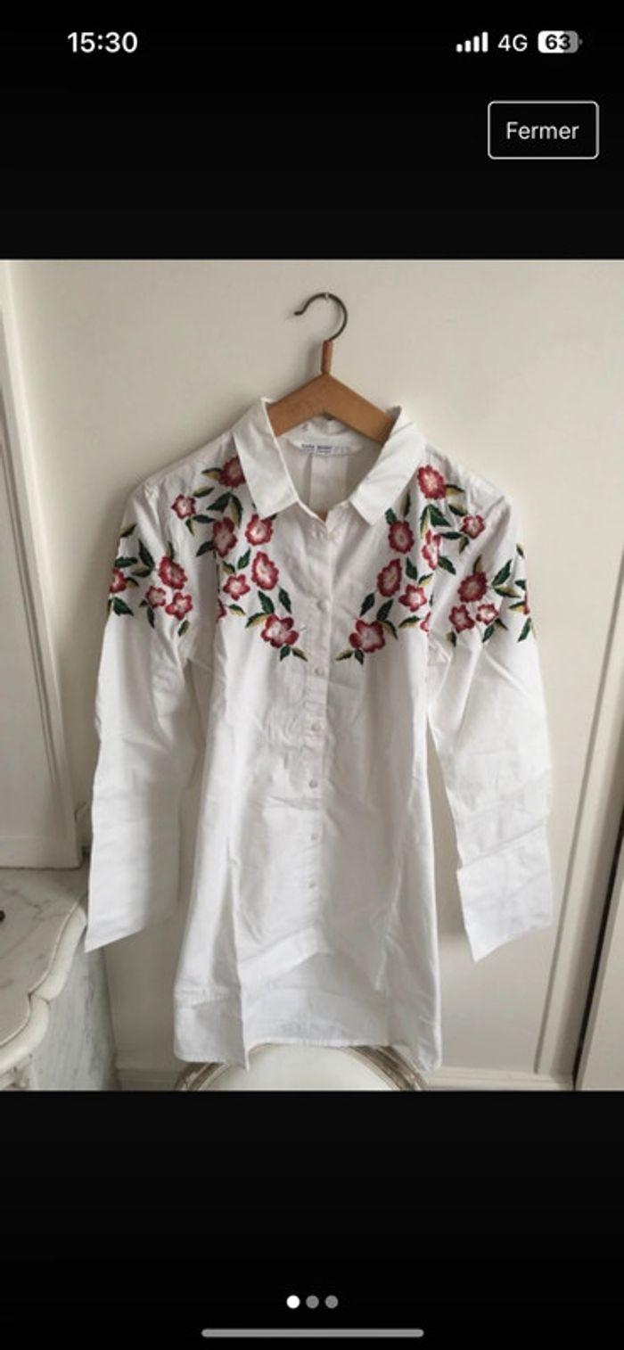 Chemise Zara taille 36 à fleurs - photo numéro 1