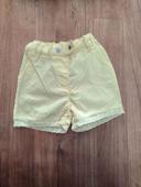 Short jaune fille 6 mois