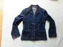 Veste tailleur blazer en jean boutonnée T. S