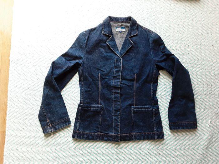 Veste tailleur blazer en jean boutonnée T. S - photo numéro 1